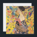 Carte De Remerciements Gustav Klimt - Dame avec ventilateur<br><div class="desc">Dame avec ventilateur - Gustav Klimt,  Huile sur toile,  1917-1918</div>
