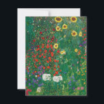 Carte De Remerciements Gustav Klimt - Jardin agricole avec tournesols<br><div class="desc">Gustav Klimt - Jardin agricole avec tournesols</div>