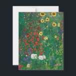 Carte De Remerciements Gustav Klimt - Jardin agricole avec tournesols<br><div class="desc">Gustav Klimt - Jardin agricole avec tournesols</div>