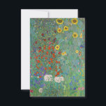Carte De Remerciements Gustav Klimt - Jardin de campagne avec tournesols<br><div class="desc">Jardin de campagne avec des tournesols / Jardin de ferme avec des tournesols - Gustav Klimt en 1905-1906</div>