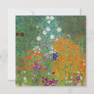 Carte De Remerciements Gustav Klimt - Jardin de fleurs