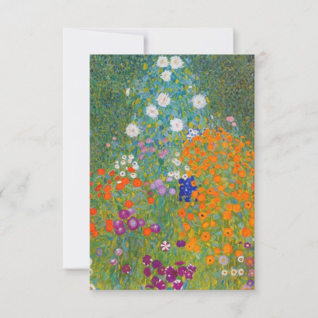 Carte De Remerciements Gustav Klimt - Jardin des fleurs (Devant)