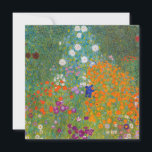 Carte De Remerciements Gustav Klimt - Jardin des fleurs<br><div class="desc">Jardin aux fleurs - Gustav Klimt en 1905-1907</div>