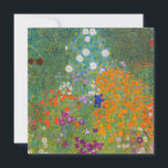Carte De Remerciements Gustav Klimt - Jardin des fleurs<br><div class="desc">Jardin aux fleurs - Gustav Klimt en 1905-1907</div>