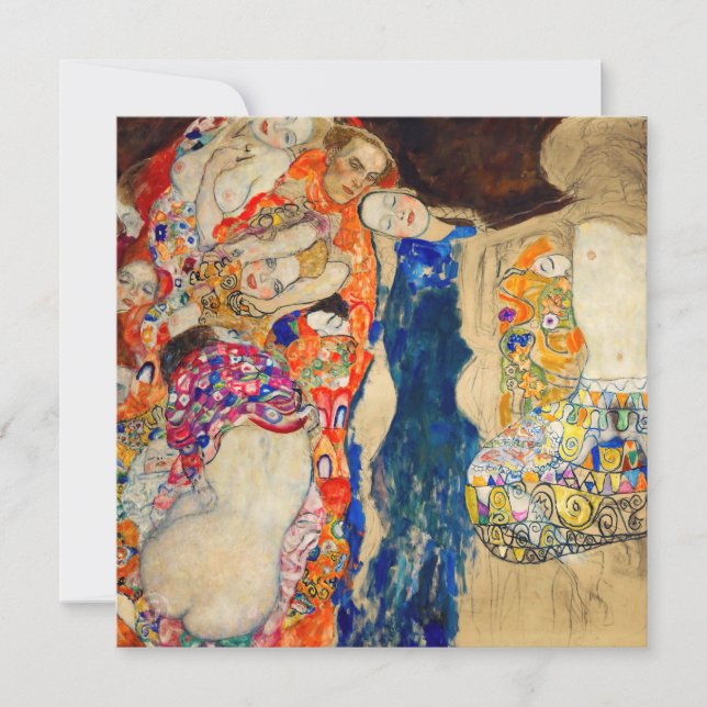 Carte De Remerciements Gustav Klimt - La Mariée (inachevé) (Devant)