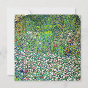 Carte De Remerciements Gustav Klimt - Paysage horticole et sommet de coll