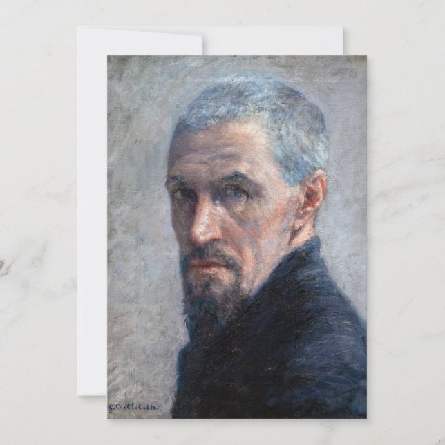 Carte De Remerciements Gustave Caillebotte - Autoportrait (Devant)