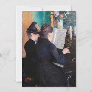 Carte De Remerciements Gustave Caillebotte - Leçon de piano