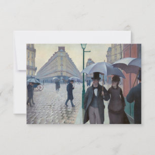 Carte De Remerciements Gustave Caillebotte - Paris Street ; Rainy Day