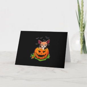 Carte De Remerciements Halloween Chihuahua Amoureux de les chiens Citroui