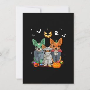 Carte De Remerciements Halloween Chihuahua Chien sorcier mignon cadeau Da