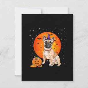 Carte De Remerciements Halloween French Bulldog Friandise ou Farce Citrou