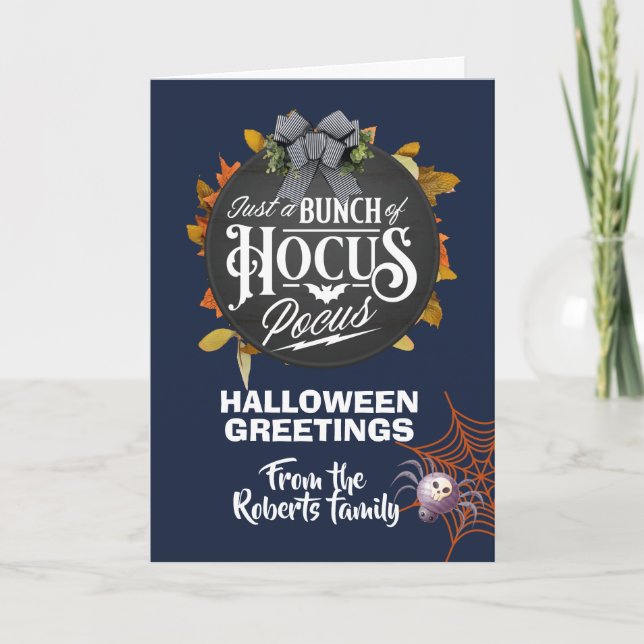 Carte De Remerciements Halloween...juste un tas de hocus pocus (Devant)