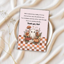 Carte De Remerciements Halloween Merci, Boo Baby shower
