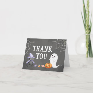 Carte De Remerciements Halloween Petit Boo Ghost Baby shower