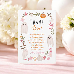 Carte De Remerciements Halloween petit livre Ghosts mignon baby shower