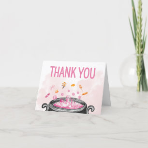 Carte De Remerciements Halloween rose c'est un Baby shower fille