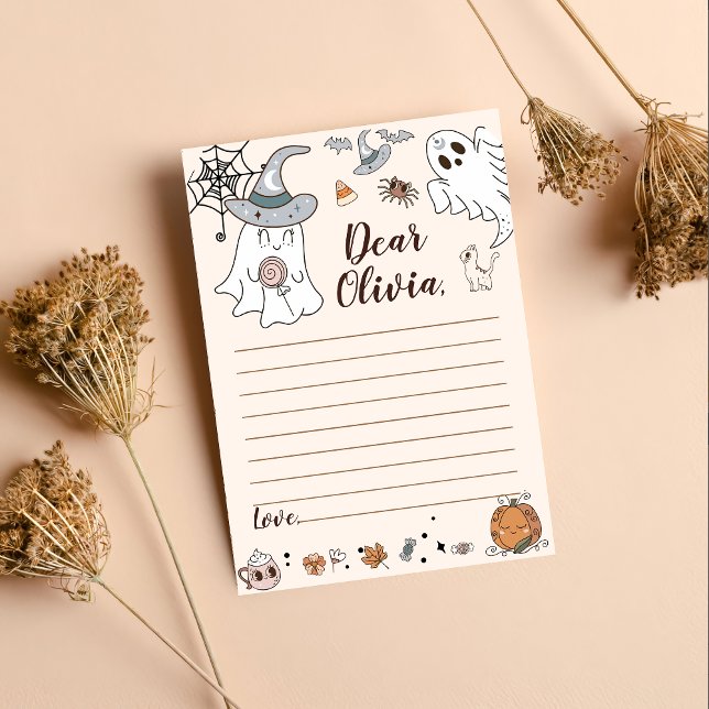 Carte De Remerciements Halloween Super mûre Fantôme Temps Capsule Note Me (Créateur téléchargé)