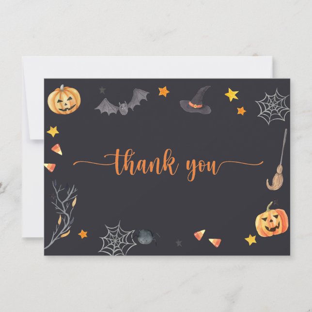 Carte De Remerciements Halloween Trick or Treat  (Devant)