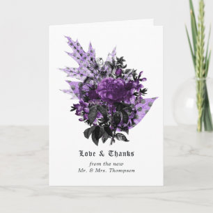 Carte De Remerciements Halloween Vintage Shabby Floral Mariage Photo