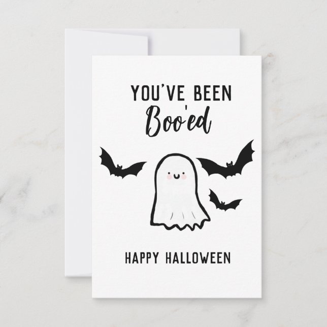 Carte De Remerciements Halloween Youve Been Boo ed  (Devant)