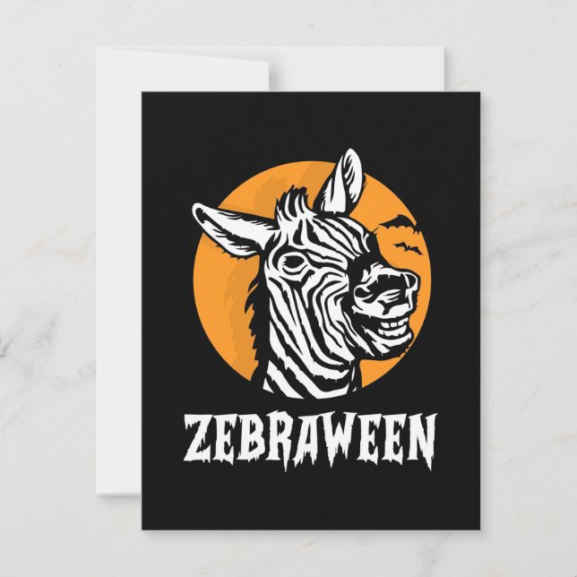 Carte De Remerciements Halloween Zebra (Devant)