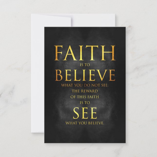 Carte De Remerciements Happiness Quote Faith Believe See (Devant)