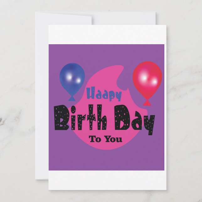 Carte De Remerciements Happy Birthday – Colorful Celebration Party Design (Devant)