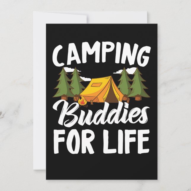 Carte De Remerciements Happy Camper Camping Buddies For Life (Devant)