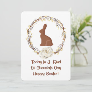 Carte De Remerciements Happy Easter Chocolate Bunny Thank You Card