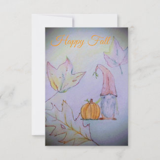 Carte De Remerciements Happy Fall 