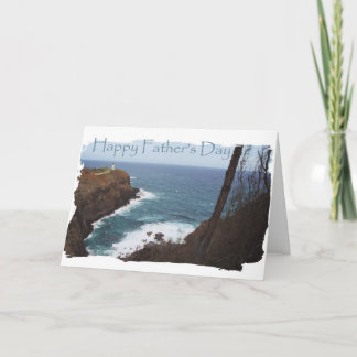 Carte De Remerciements Happy Fête des pères phare de la fille
