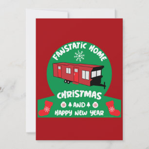 Carte De Remerciements Happy Static Mobile Holiday Home Joyeux cadeau Noë