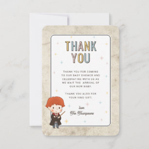 Carte De Remerciements Harry Potter Chibi Ron Weasley Magicien Baby Showe