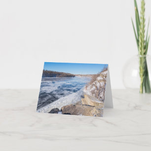 Carte De Remerciements haut des falaises de glace mississippi rivière mer