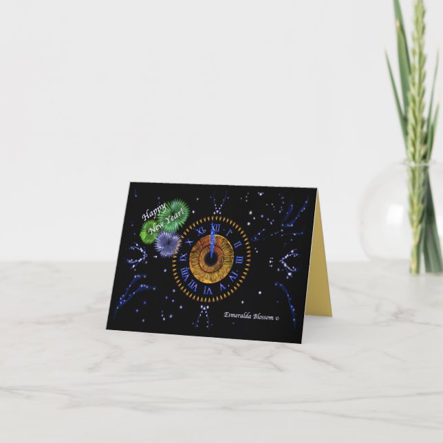 Carte De Remerciements Hazel Horloge de Minuit (Devant)