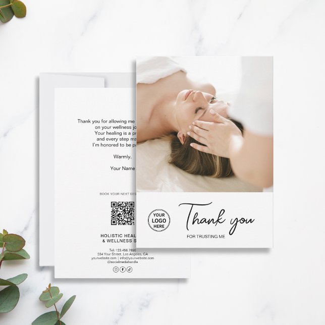 Carte De Remerciements Health Coach Holistic Therapist (Health Coach Holistic Therapist Thank You Card)
