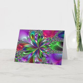 Carte De Remerciements Heavenly Fractal Ribbons Thank you Card