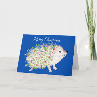 Carte De Remerciements Hedgehog Christmas Card