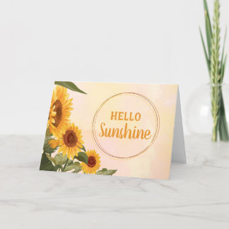 Carte De Remerciements Hello Sunshine Watercolor Sunflower Notecards