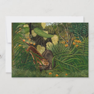 Carte De Remerciements Henri Rousseau - Combat entre le tigre et le buffl