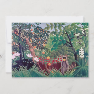 Carte De Remerciements Henri Rousseau - Paysage Exotique