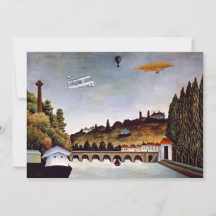 Carte De Remerciements Henri Rousseau - Pont de Sèvres et collines de Cla