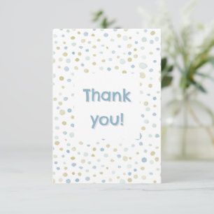 Carte de remerciements Henry Confetti Aquarelle