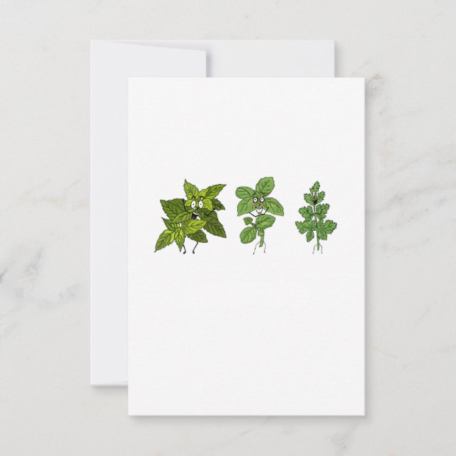 Carte De Remerciements Herbes, thème herbes (Devant)