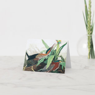 Carte De Remerciements Heron vert par John James Audubon