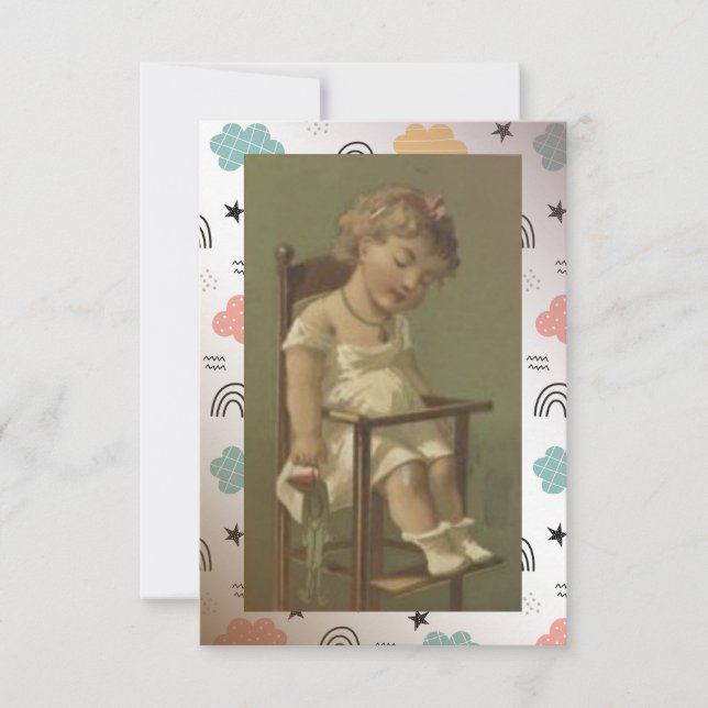 Carte De Remerciements Heure de naissance (Devant)