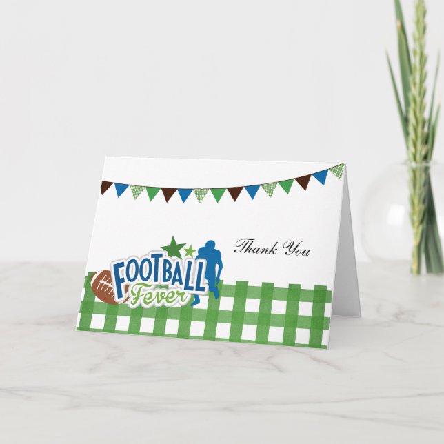 Carte De Remerciements Heure du football (Devant)
