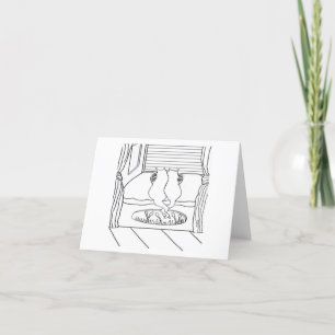 Carte De Remerciements Heure Du Petit Déjeuner Chats 🐈 ‍ ⬛