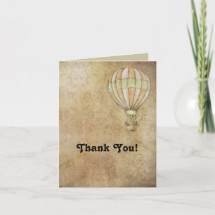 Carte De Remerciements Heureuse Sainte-Valentin Hot Air Balloon Steampunk